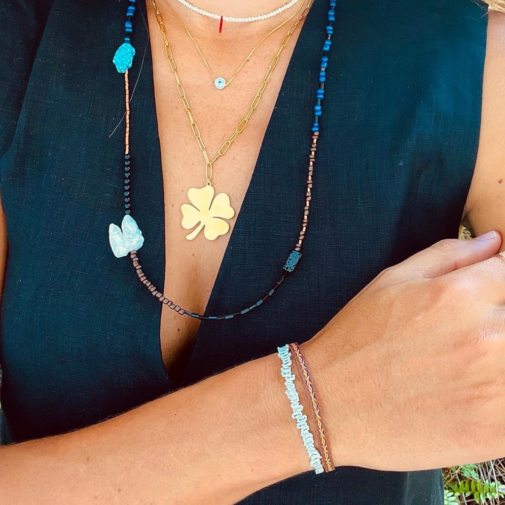 Rue Mother of Pearl Eye Necklace