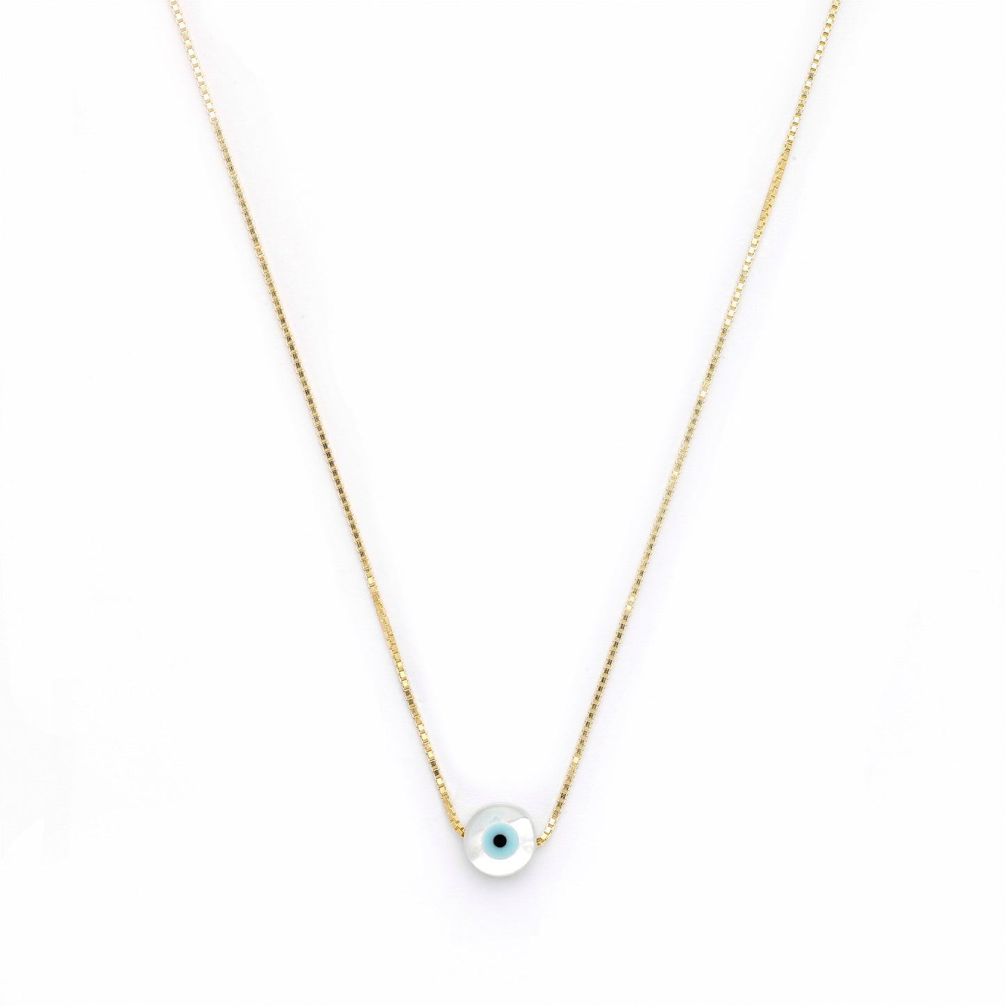 Rue Mother of Pearl Eye Necklace